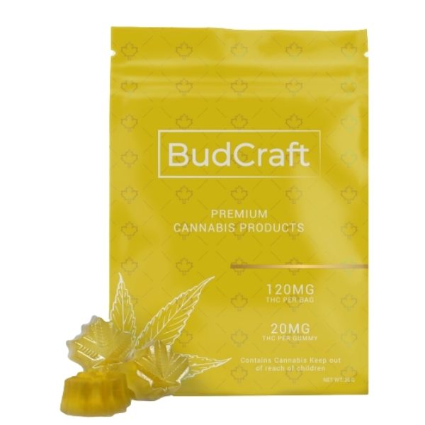 Bud Craft Mango Pineapple Gummies 120mg THC