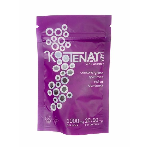 Kootenay Labs – Grape Pieces 1000mg THC