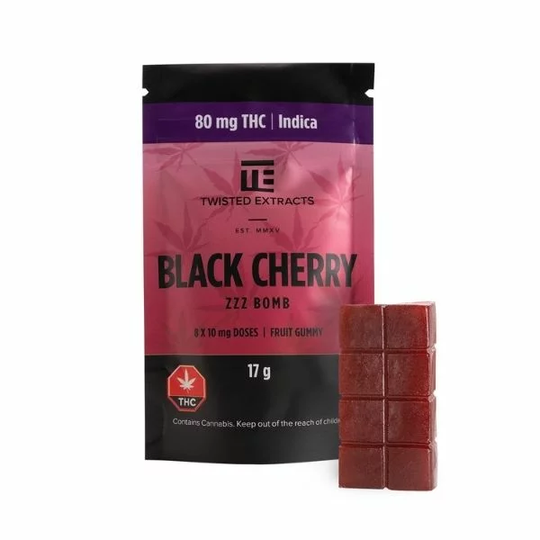 Twisted Extracts Black Cherry Zzz Bomb 80mg THC