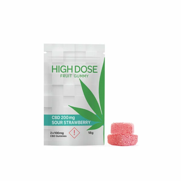 Twisted High Dose Jelly Bomb CBD Sour Strawberry