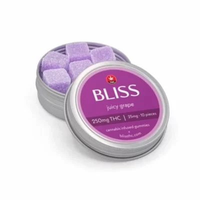 Bliss Juicy Grape 250mg THC Gummies